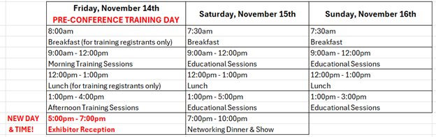 Conference Schedule Image